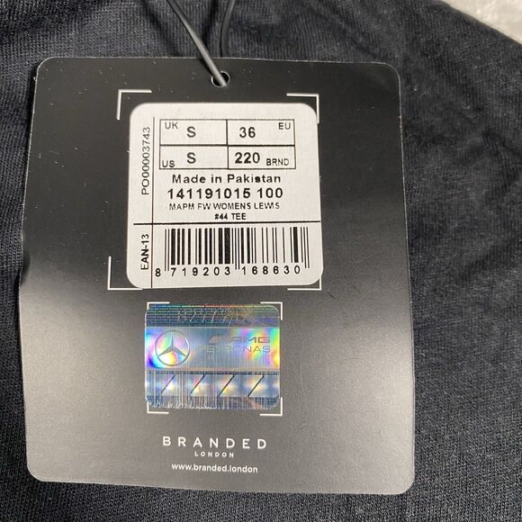 Hamilton Mercedes AMG Petronas Motorsport #44 Women's Sz Sm Short Sleeve Top NWT - Picture 4 of 6